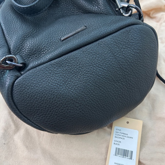 Rebecca Minkoff Mini Julian Leather Convertible Backpack - Picture 7 of 9